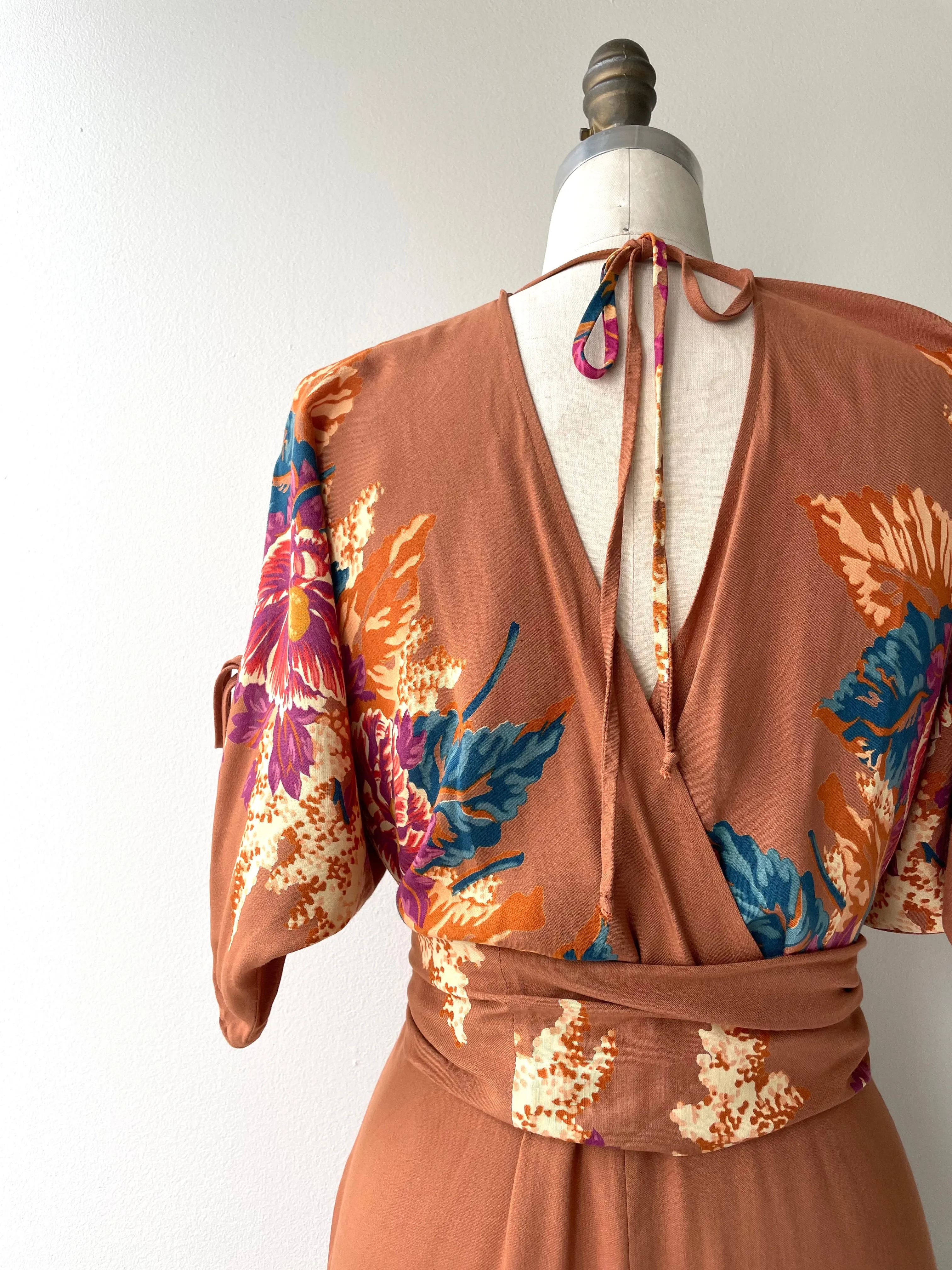 Astilbe 1970s Rayon Dress