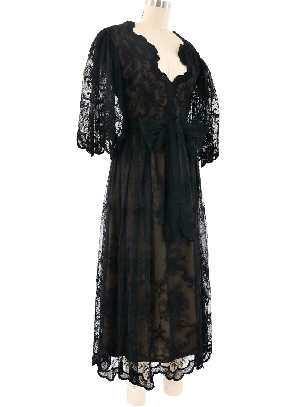 Black Lace Midi Dress