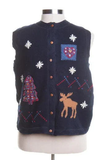 Black Ugly Christmas Vest 44887