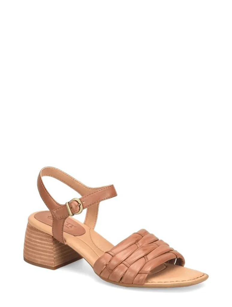 Born Shonie Heeled Sandal in Brown/Luggage (Final Sale)