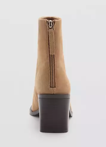 Brown Gloria Ankle Boots by Mango | Look Again