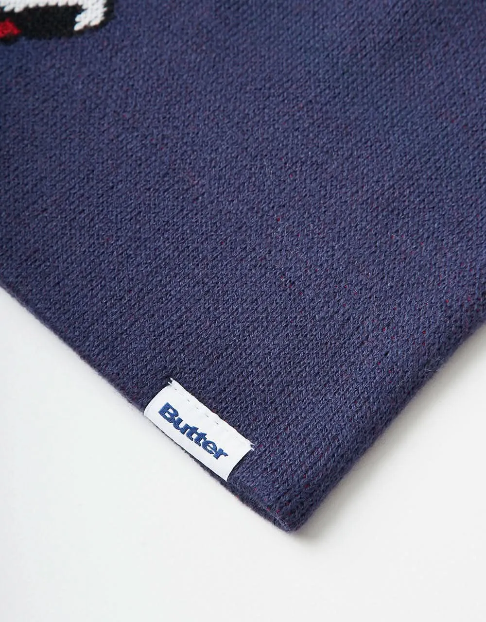 Butter Goods Big Apple Skull Beanie - Navy