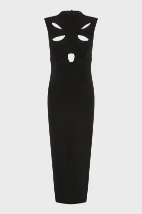 BUTTERFLY CUT OUT MAXI DRESS BLACK
