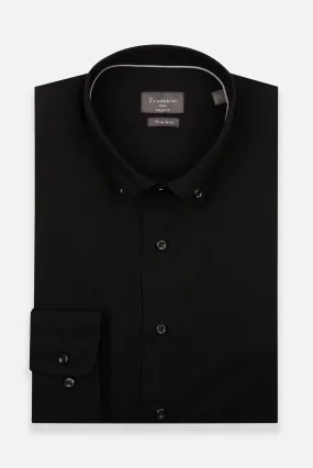 Cesare Essentials Poplin Man Shirt Black Non Iron