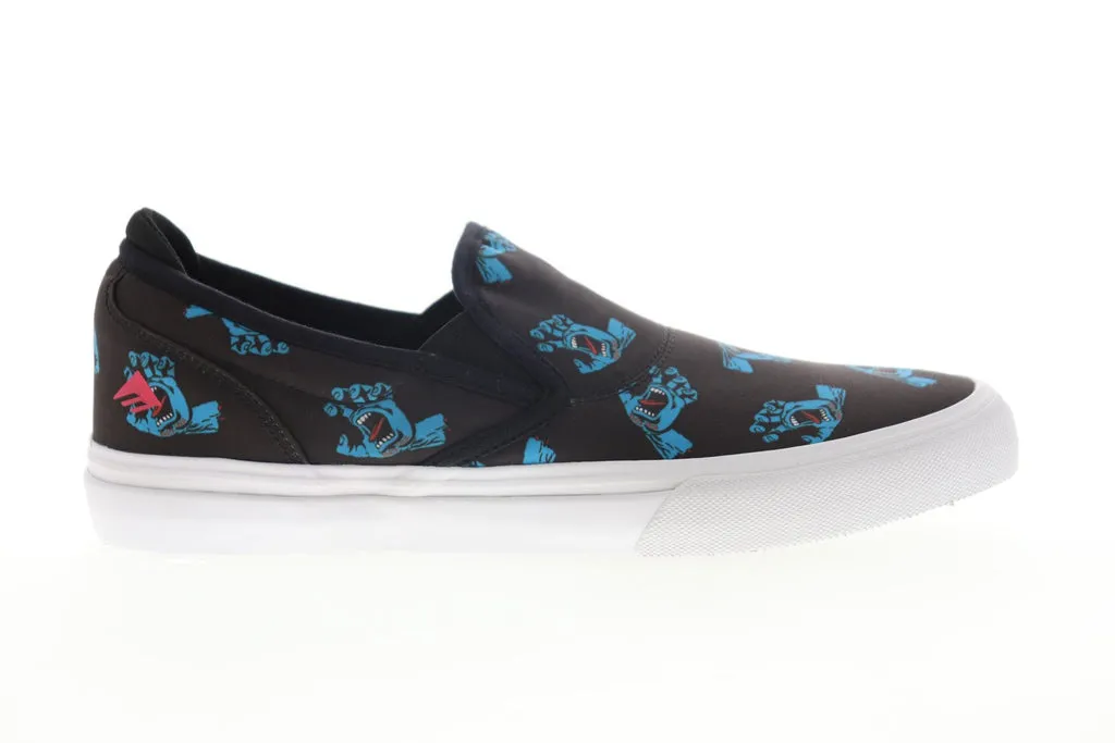 Emerica Wino G6 Slip-On X Santa Cruz Mens Black Suede Low Top Sneakers Shoes