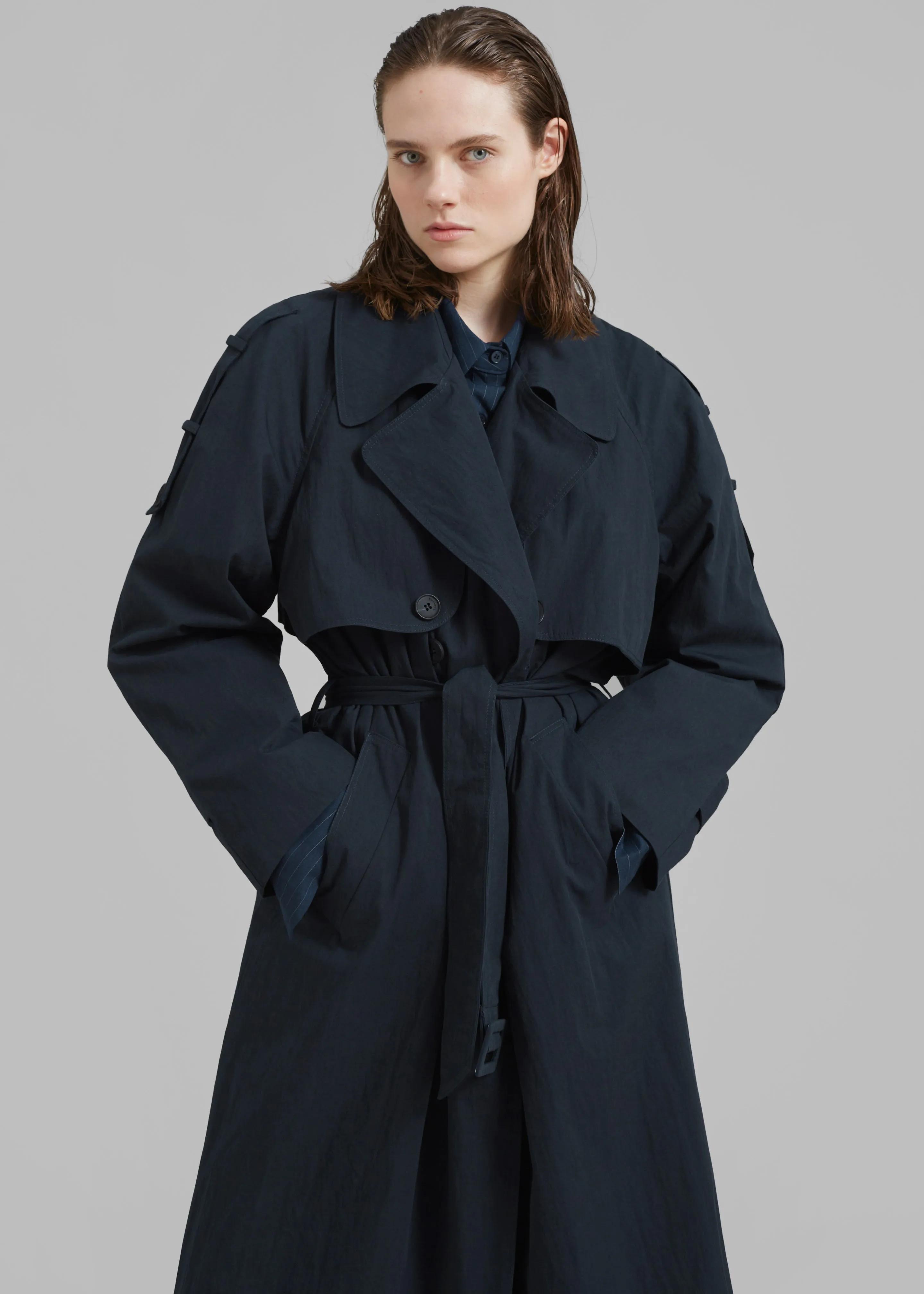 Fitz Trench Coat - Navy