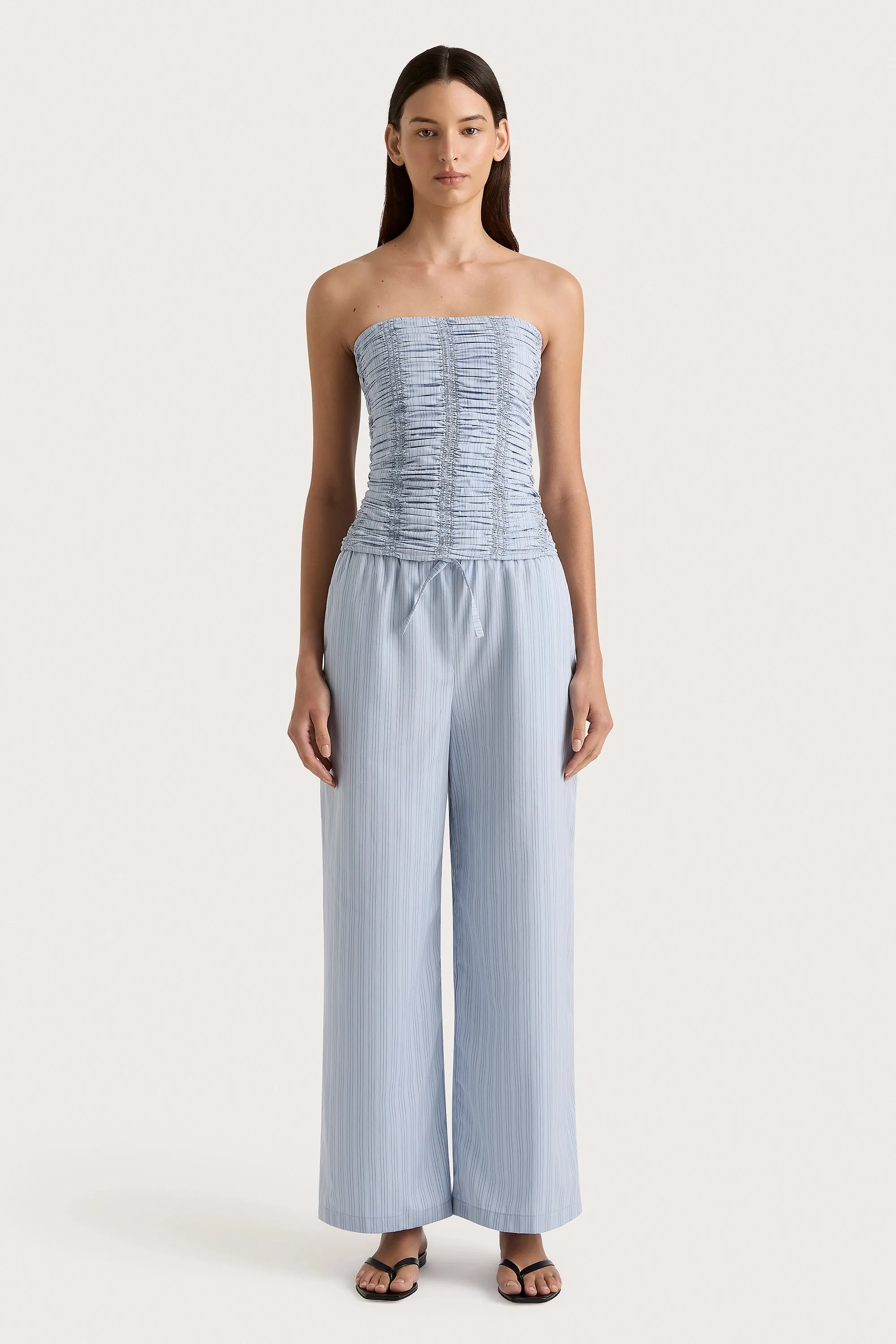 Freja Pant Blue Pinstripe