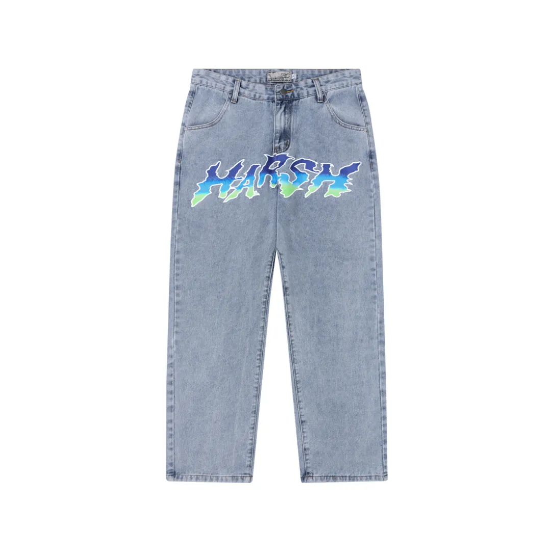 Gradient Logo Loose Jeans