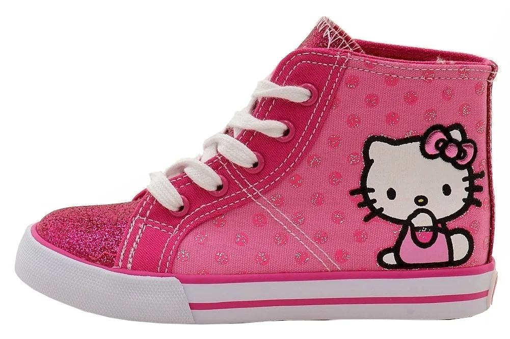 Hello Kitty Toddler Girl's HK Lil Sandy High-Top Fashion Sneakers Shoes