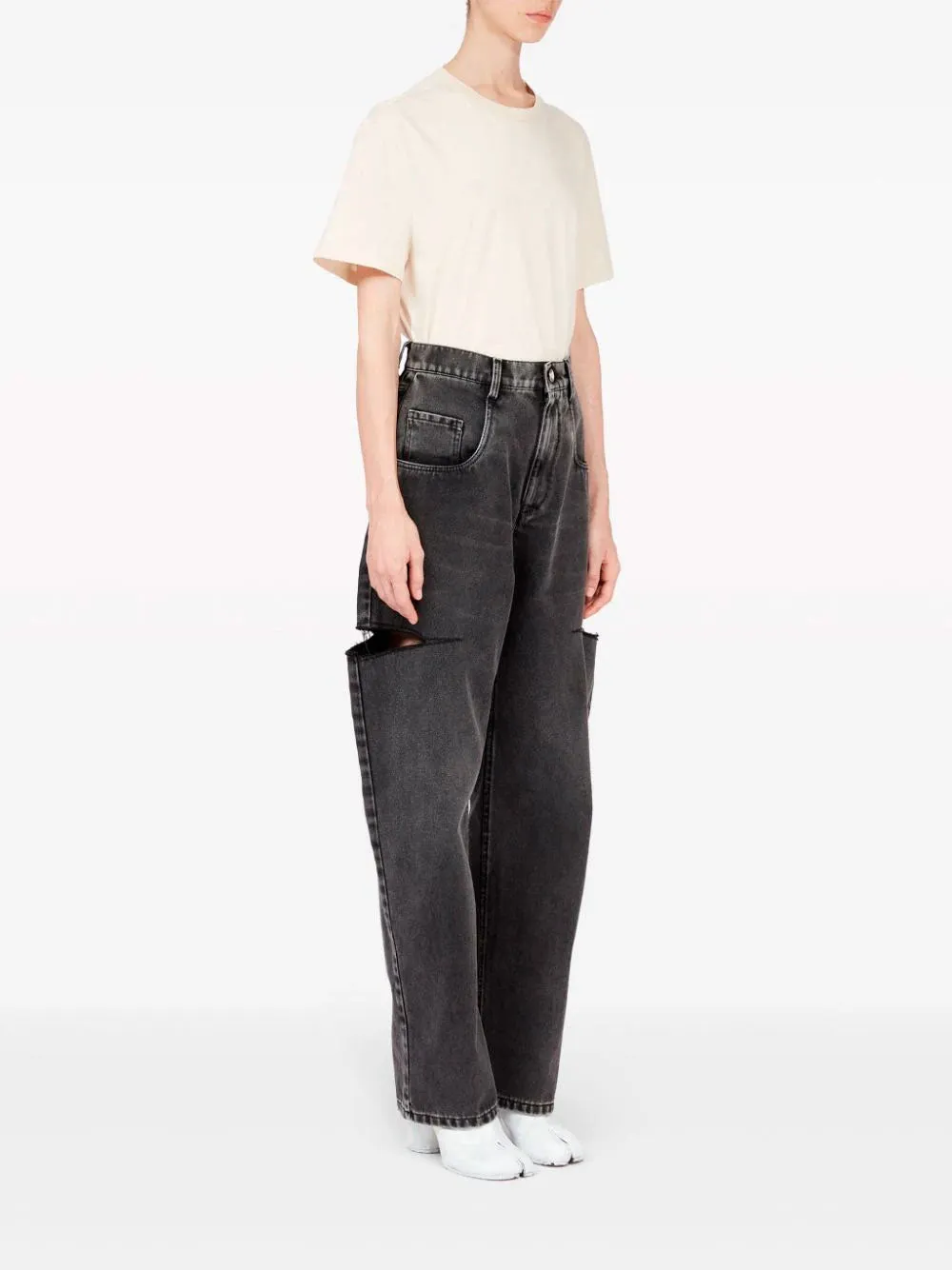 High-rise tapered jeans