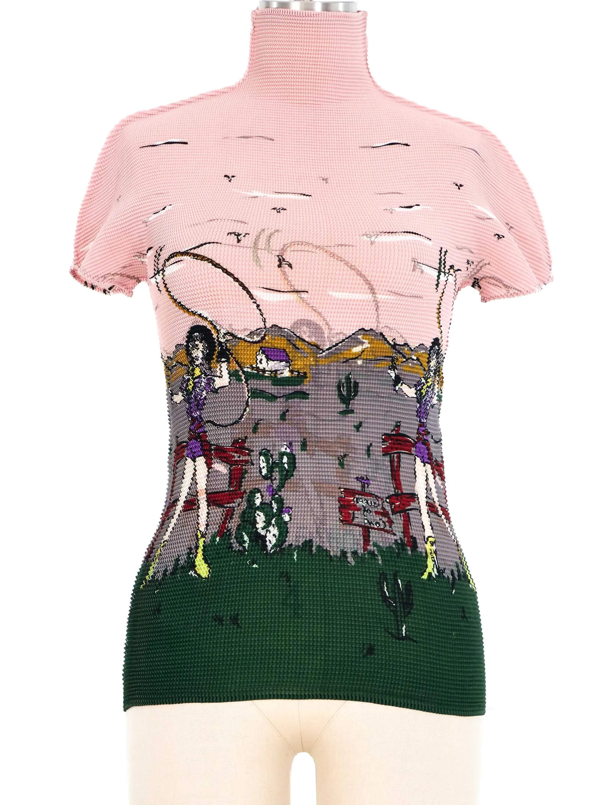 Issey Miyake Cowgirl Printed Top