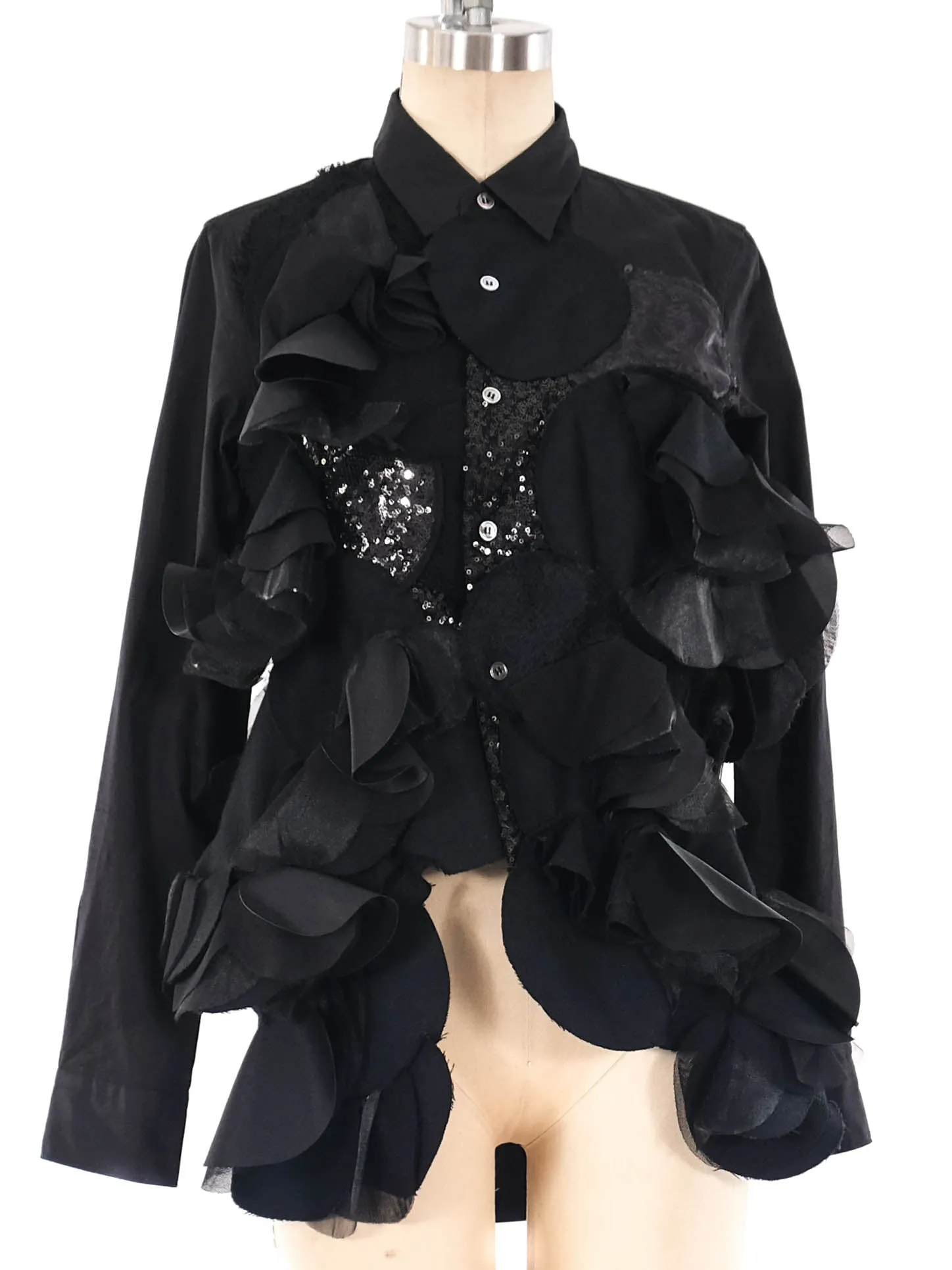 Junya Watanabe Deconstructed Petal Applique Shirt