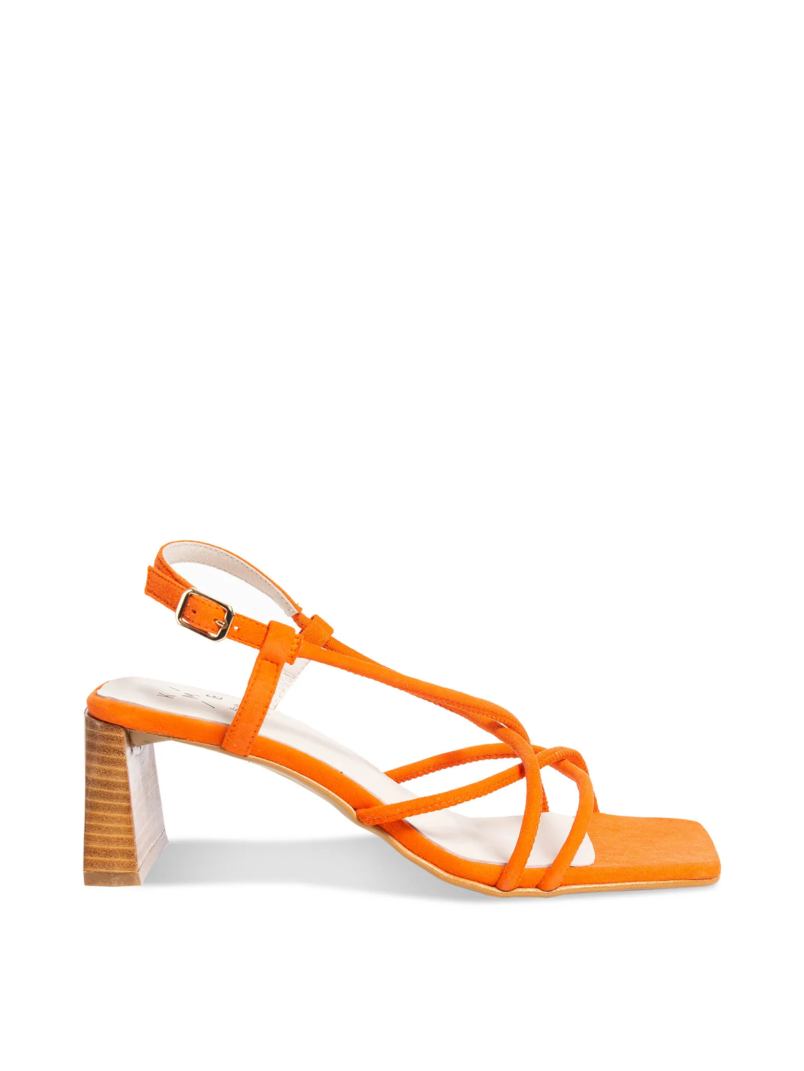 KMB SANDAL ANTE VELOUR NARANJA FLOU PERILE CAMEL
