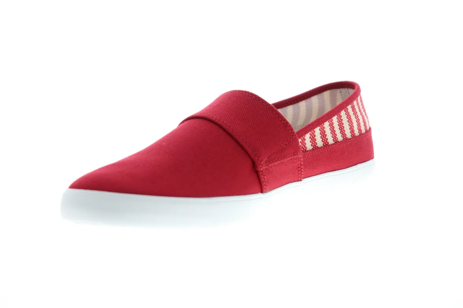 Lacoste Marice 219 1 CMA Mens Red Canvas Slip On Lifestyle Sneakers Shoes