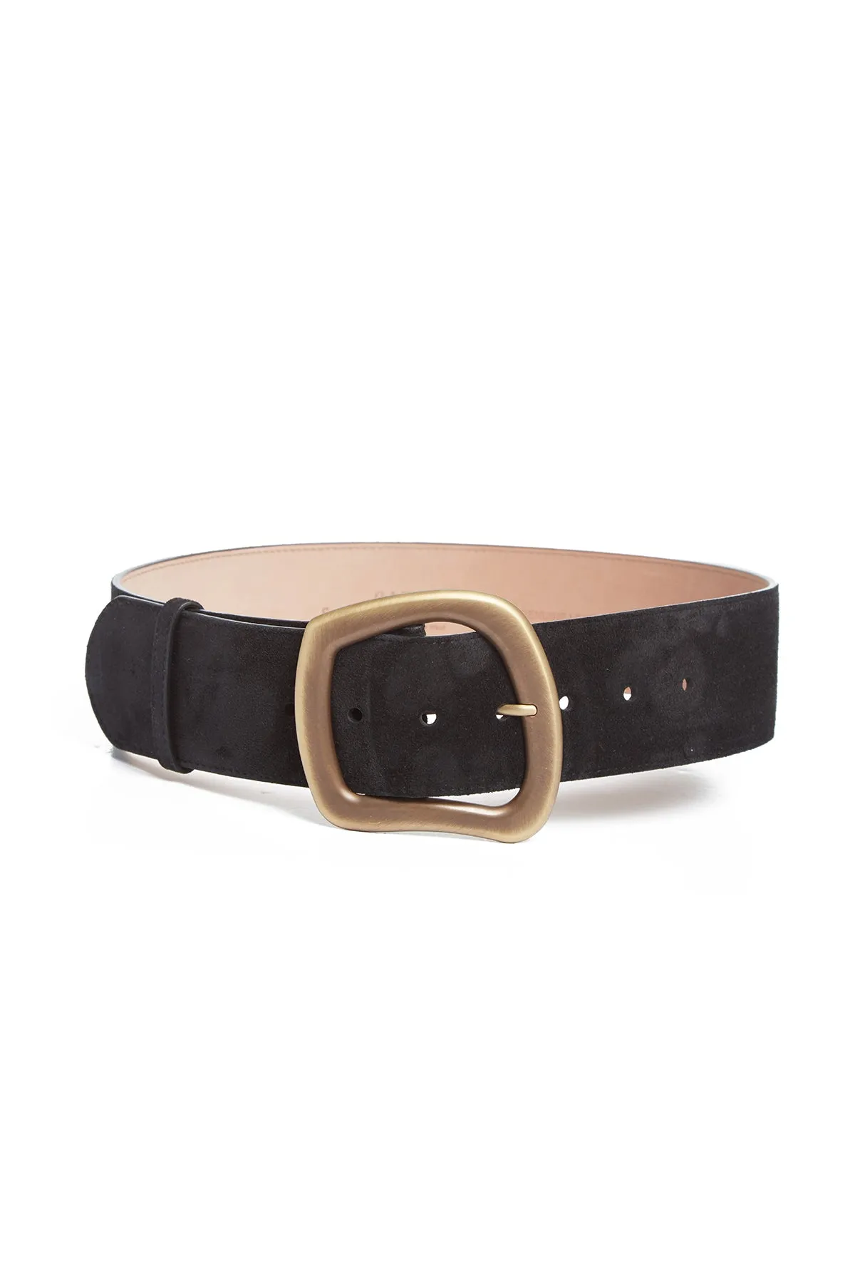 Large Simone Belt in Black Suede