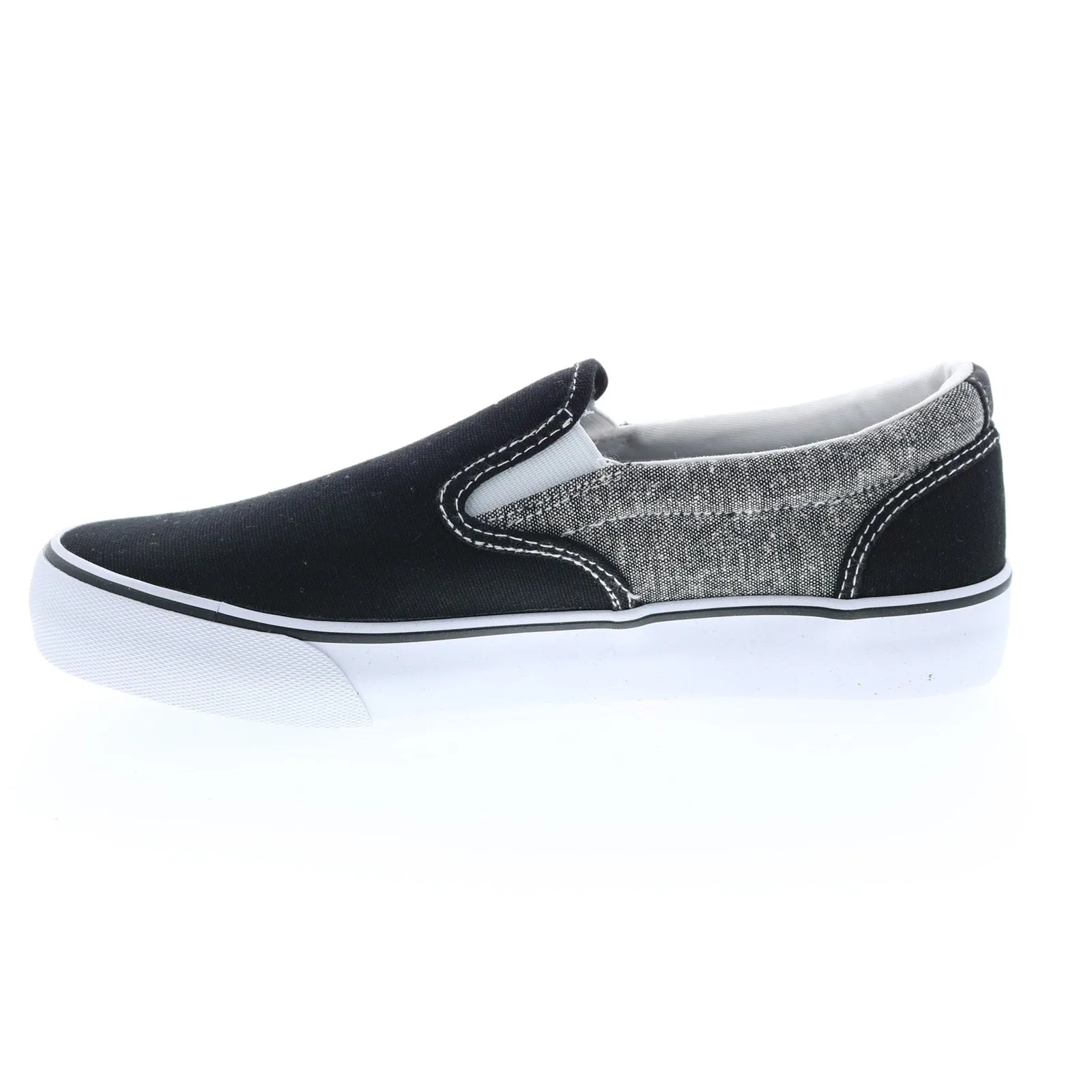 Lugz Clipper 2 MCLIPCH2C-060 Mens Black Canvas Slip On Lifestyle Sneakers Shoes