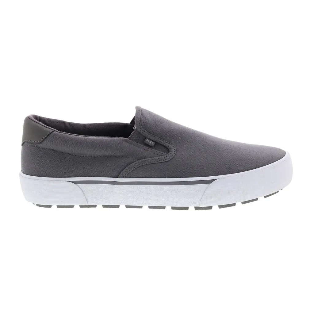 Lugz Delta MDELTC-011 Mens Gray Canvas Slip On Lifestyle Sneakers Shoes