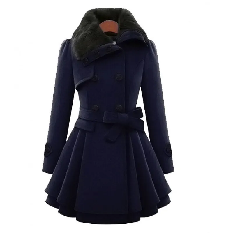 Manteau Ceinturé légant pour Femmes au Style Chic