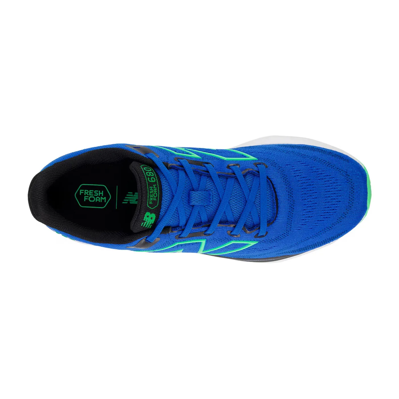 NEW BALANCE 680V8 BLUE OASIS/LIME LEAF/BLACK/WHITE - MENS