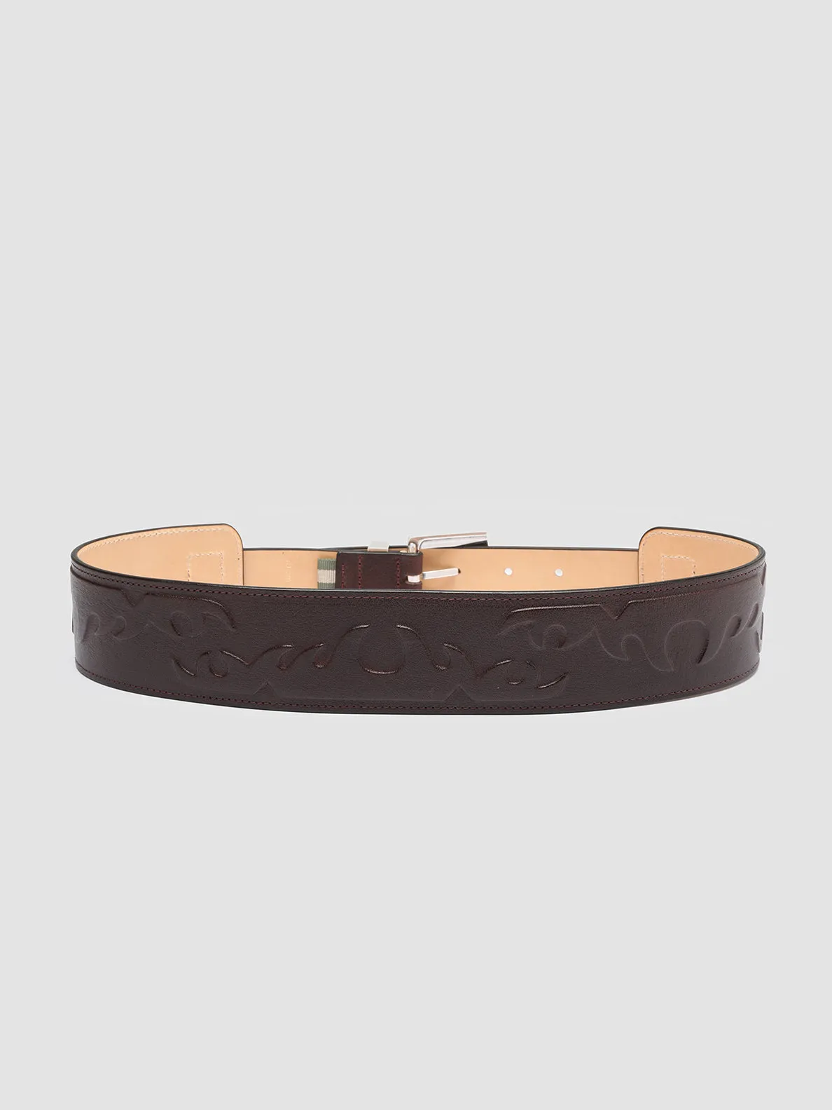 OC STRIP 16 3D - Burgundy Leather Belt