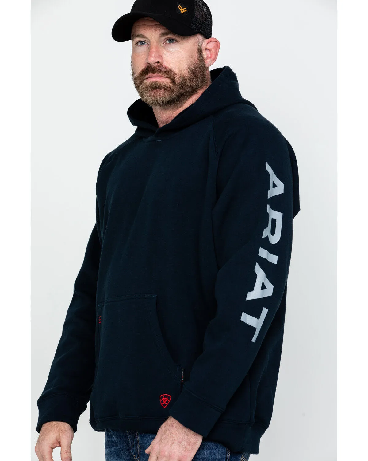Product Name:  Ariat Men's FR Primo Fleece Logo Hooded Work Sweatshirt