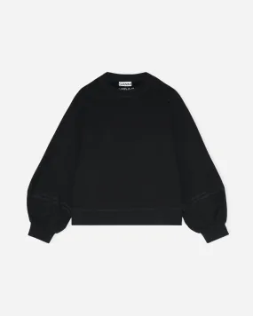 Puff Sleeve Sweatshirt - Black