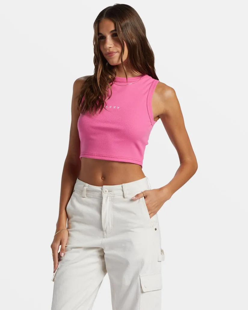 Roxy Roxify Fitted Cropped Tank - Shocking Pink