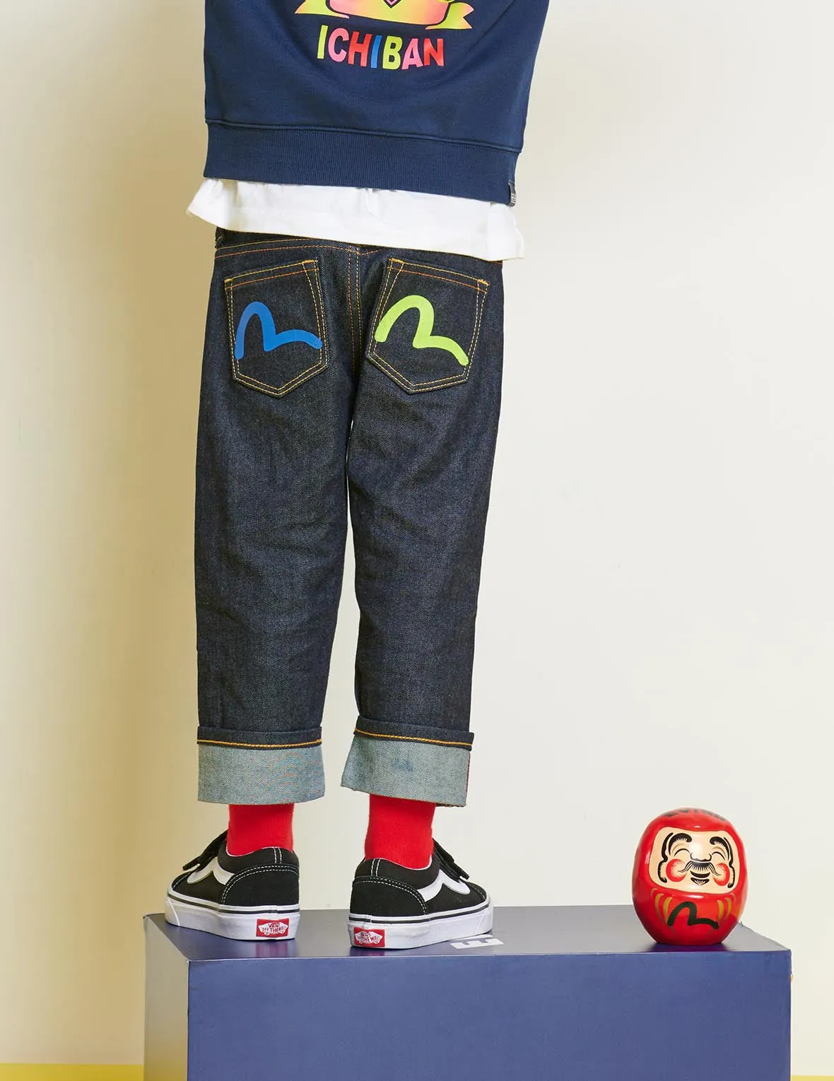 Seagull and Slogan Regular Fit Denim Jeans