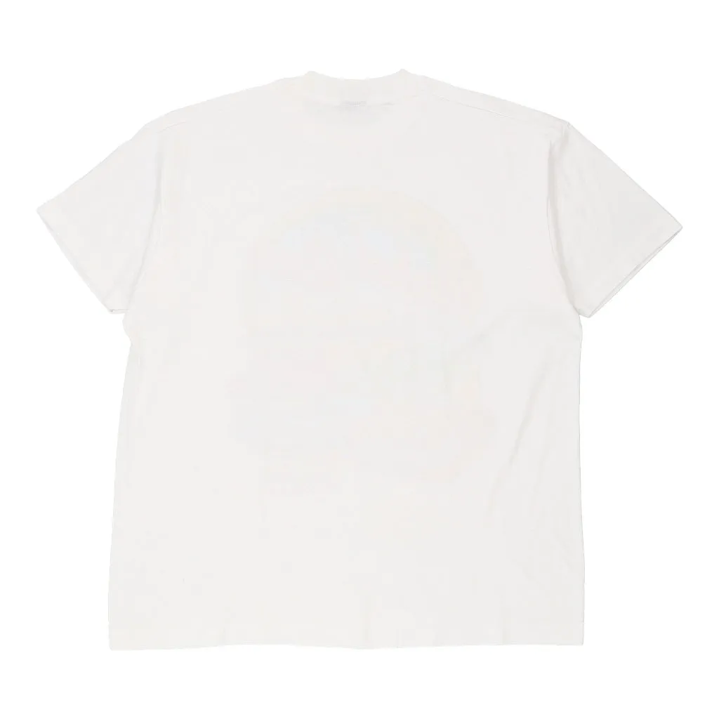Single Stitch Made in USA The Rebel Run Indiana 1994 Fruit Of The Loom Graphic T-Shirt - XL White Cotton