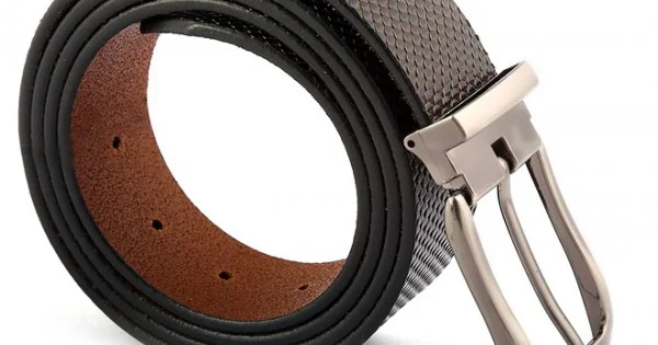 SNAKE SKIN DESIGN BROWN COLOR BELT