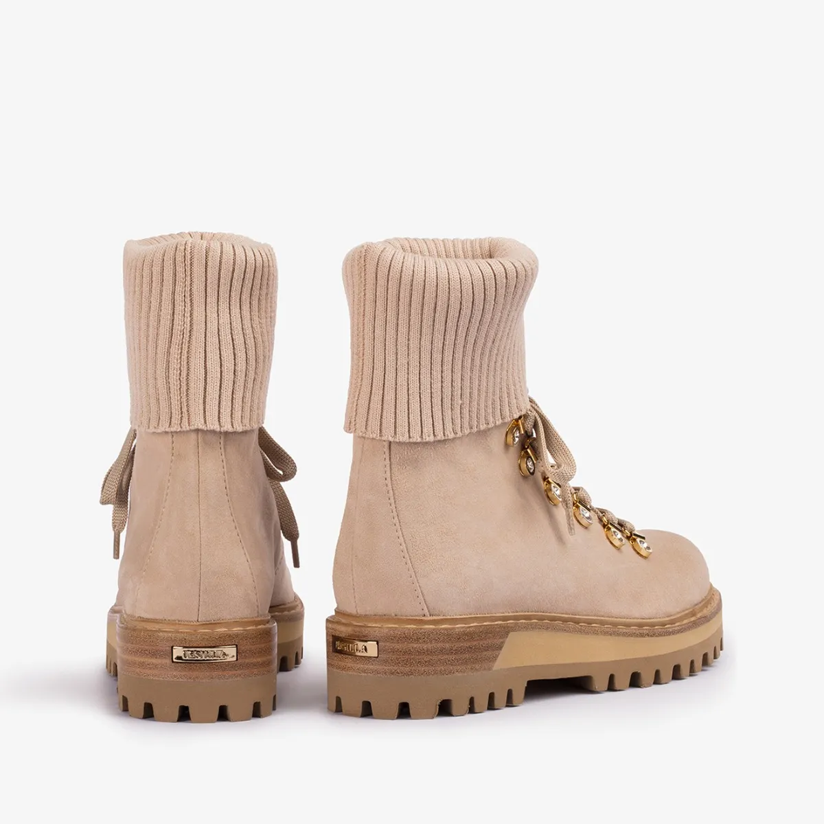 ST. MORITZ TREKKING Tower beige suede trekking ankle boot