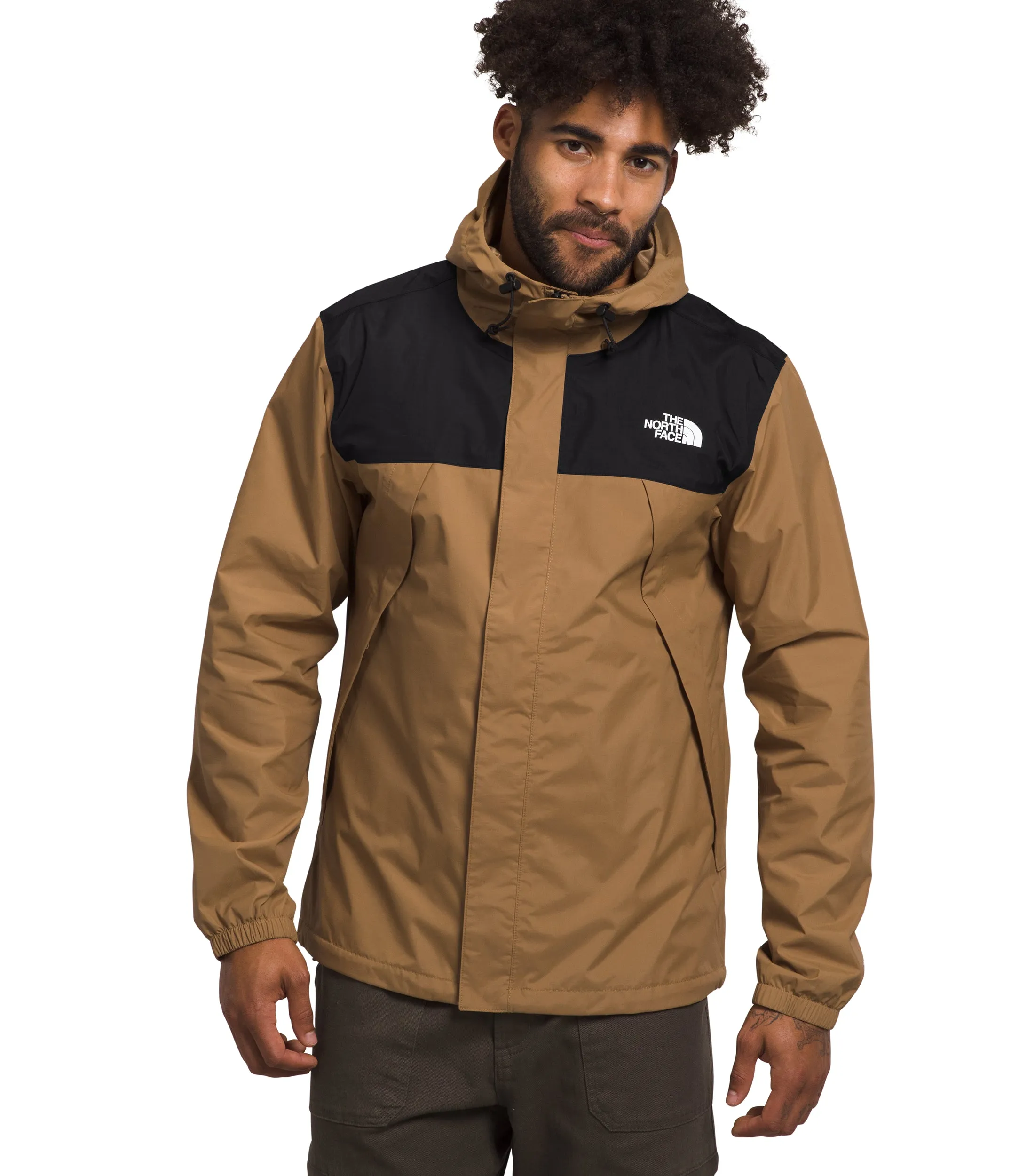 The North Face Men's Antora Jacket Utility Brown TNF Black