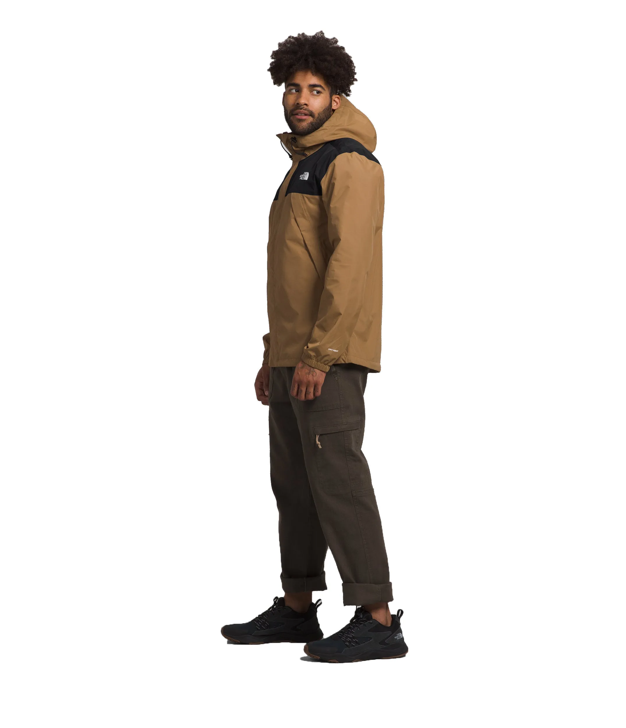 The North Face Men's Antora Jacket Utility Brown TNF Black