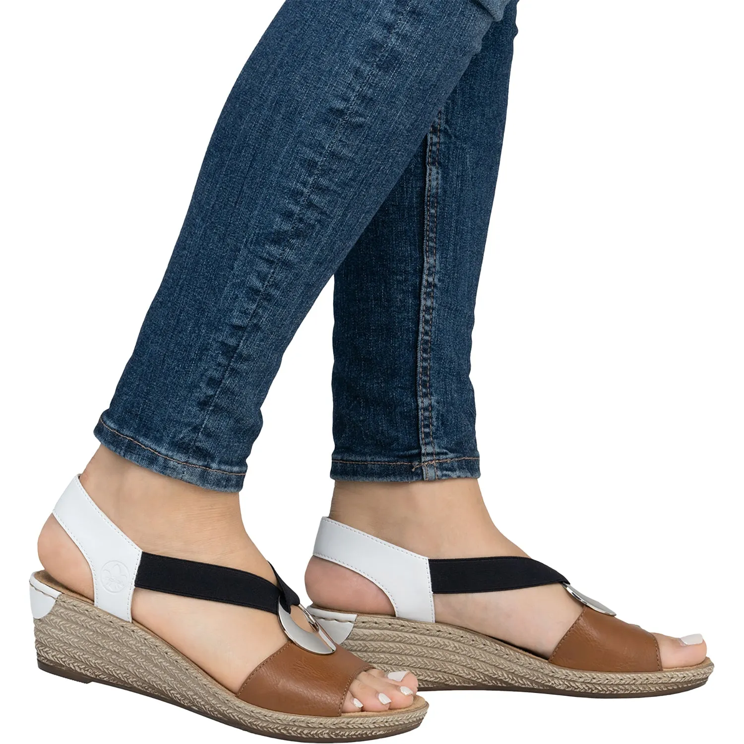 Women's Rieker 624H6-24 Fanni H6 Cayenne/Weiss Synthetic